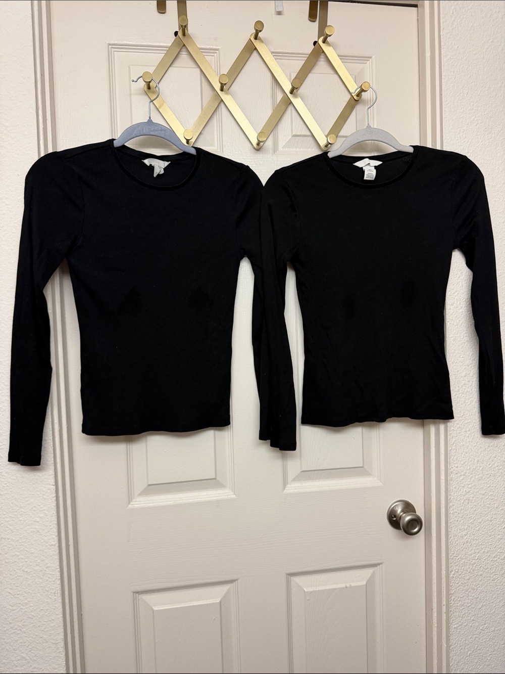 H&m Black Long-Sleeve Crewneck tops